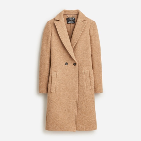 J. Crew New Daphne Topcoat in Italian Boiled Wool